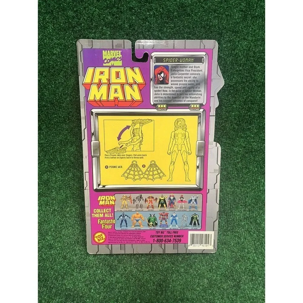 VTG Toy Biz Spider Woman Action Figure Toy 1994 Sealed New Marvel MOC Iron Man